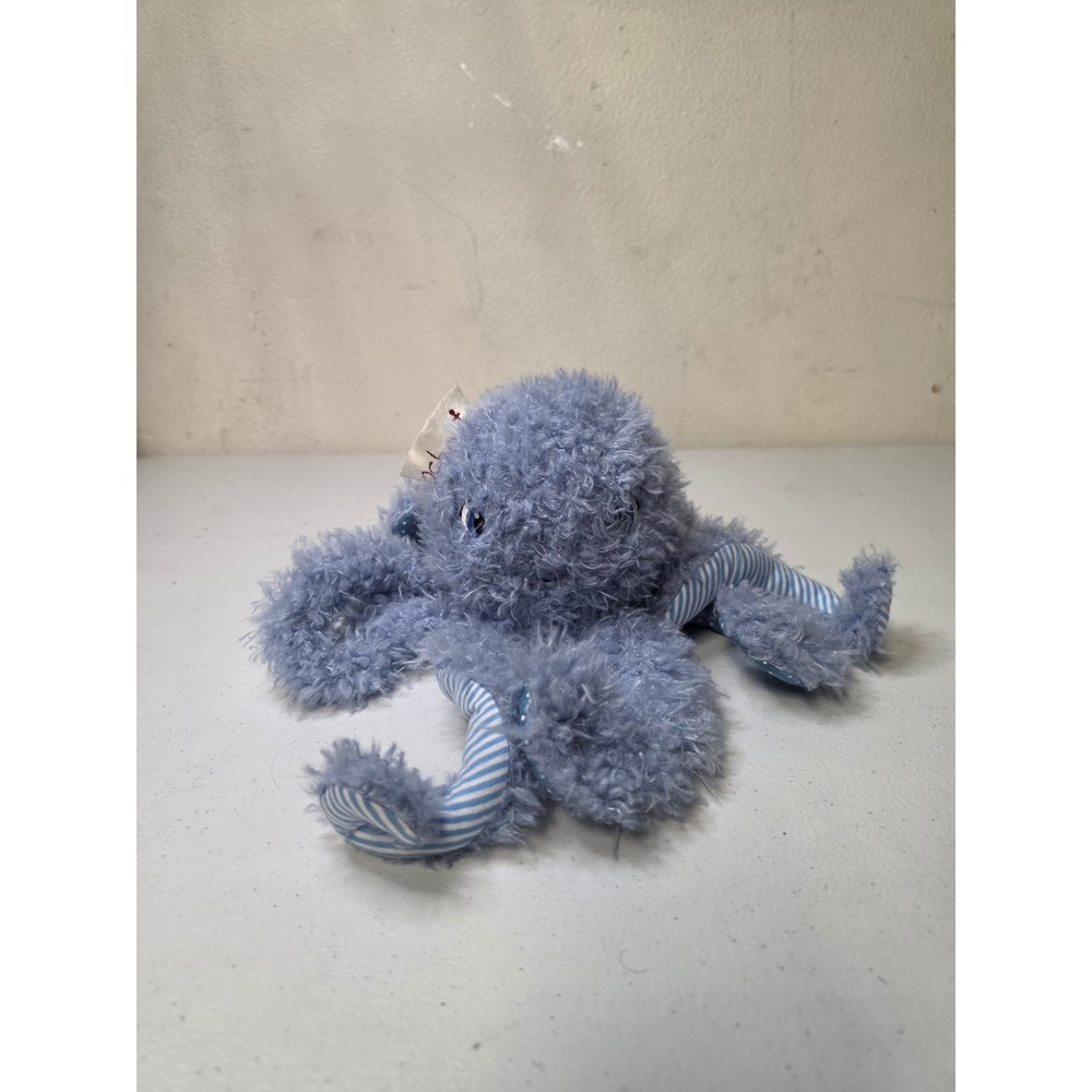 Bunnies By The Bay Ochodots Octopus Blue Shaggy Plush Sailor Hat Striped Dots